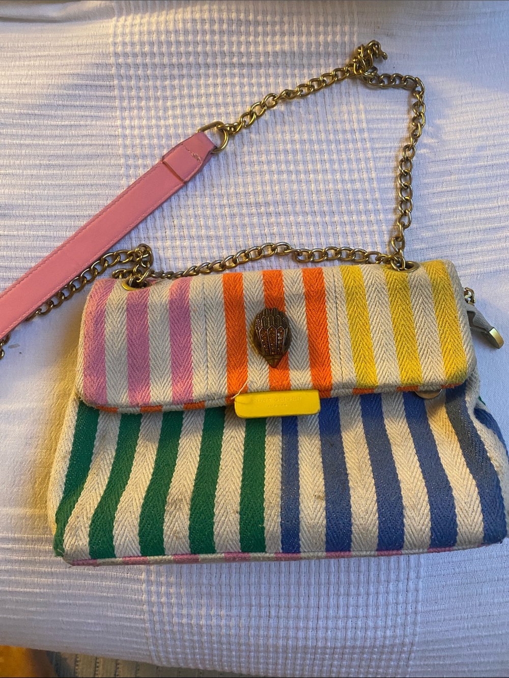 Kurt Geiger canvas rainbow bag